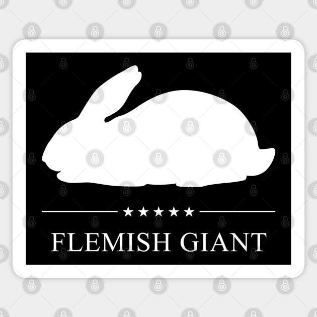 Flemish Giant Rabbit White Silhouette Sticker by millersye